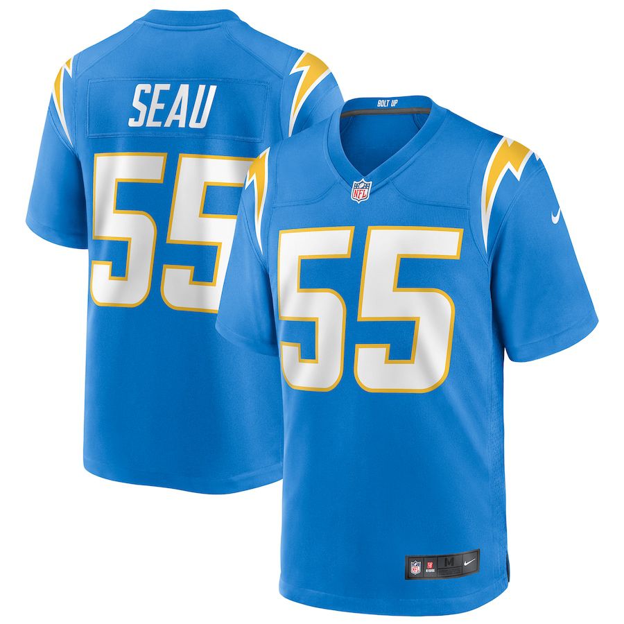 Men Los Angeles Chargers #55 Junior Seau Nike Powder Blue Game Retired Player NFL Jersey->los angeles chargers->NFL Jersey